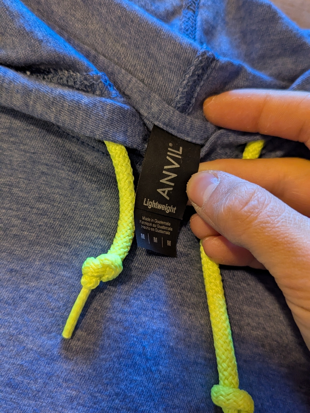 Anvil Blue Hooded Long-Sleeve with Mt. Index Graphic - Rock Climber - Picture 2 of 4